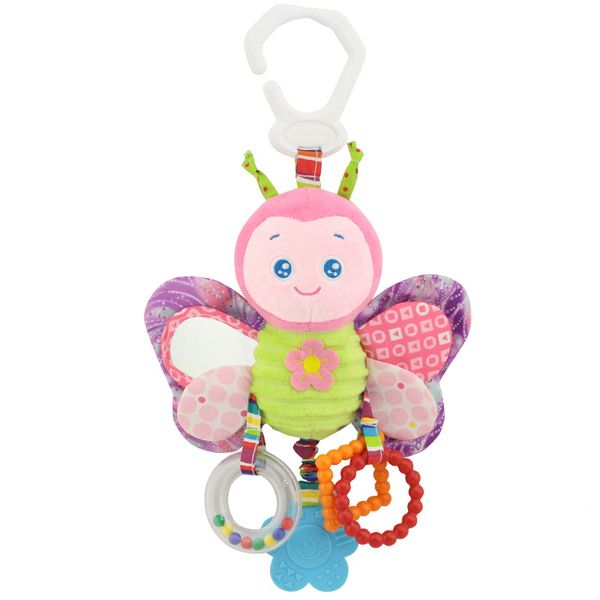 

happy monkey baby bed bell neonatal baby toys with bb bell plush toy for baby bed hanging bell cartoon animal wj459