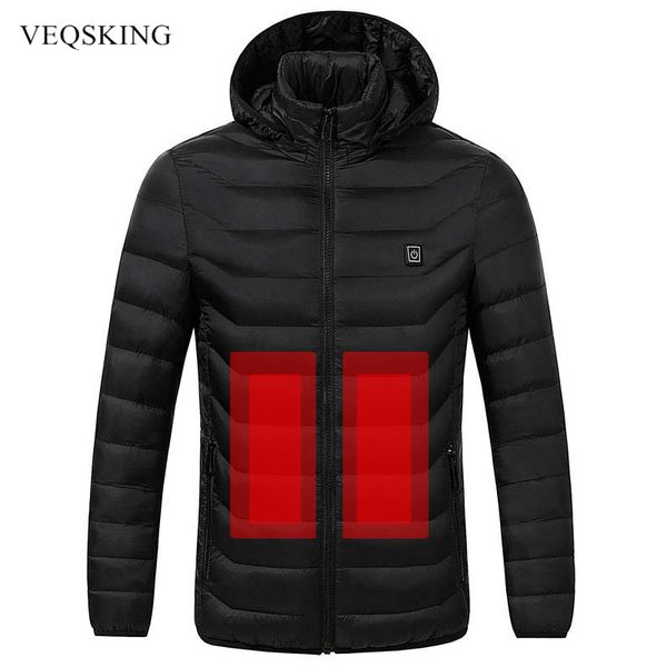 

men's fleece jackets waterproof winter heated jackets thermal heating clothing skiing coat men hiking jacket waterproof jacket, Blue;black