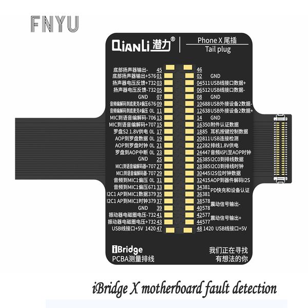 

qianli ibridge x mainboard detection cable for front rear camera tail plug display touch mobile phone service tool