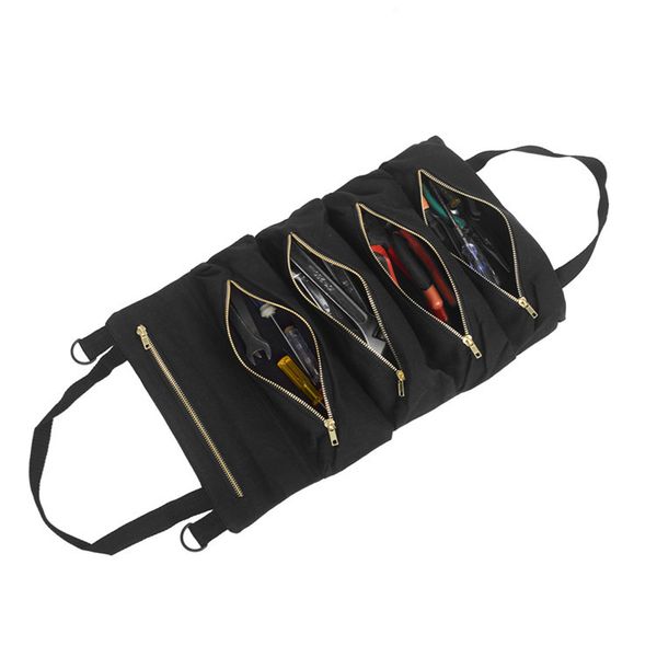 

auto multi-use tools car organizer multi-purpose tool roll up bag wrench roll pouch hanging tool zipper carrier tote canvas