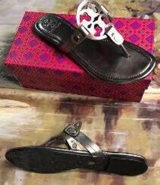 

luxury women popular leather sandal striking gladiator style d leather outsole perfect flat canvas plain sandal size 35-41 with box, Black