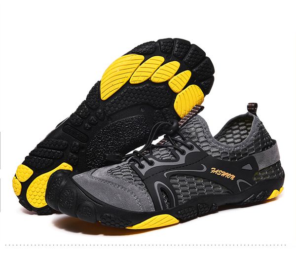 

summer trekking mens shoes bending resistance wear-resistant shockproof breathable elastic hiking sneakers quick dry aqua shoes
