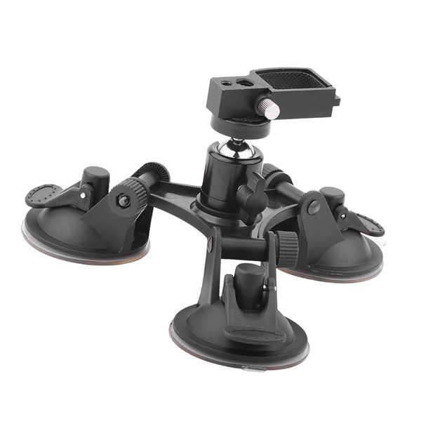 

car triple suction cup mount with 360 degree tripod