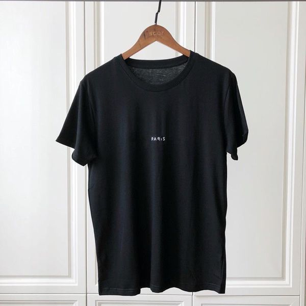 

2020 designer fashion luxury designer europe paris vintage letters tshirt men women print t shirt casual cotton tee top, White;black