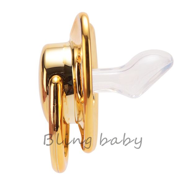 

bling baby bling custom gold blue pacifier and pacifier clips set bpa silicone safe chupeta bling dummy for baby p10