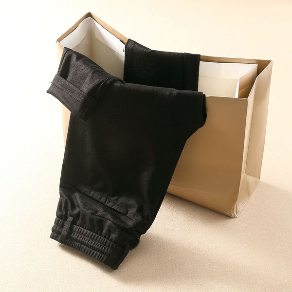 

men's advanced quality casual trousers designer brand luxury trousers embroidery cotton comfortable selling the new classic couple, Black