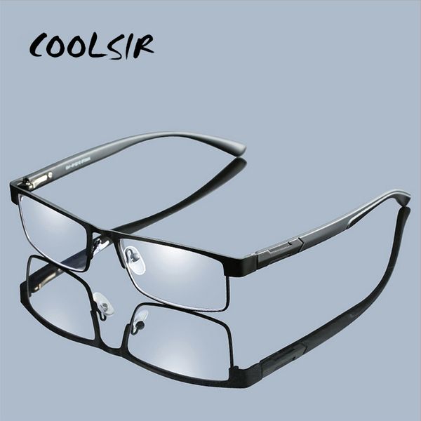 

coolsir metal frame men reading glasses non spherical 12 layer coated lenses vintage business hyperopia prescription eyewear