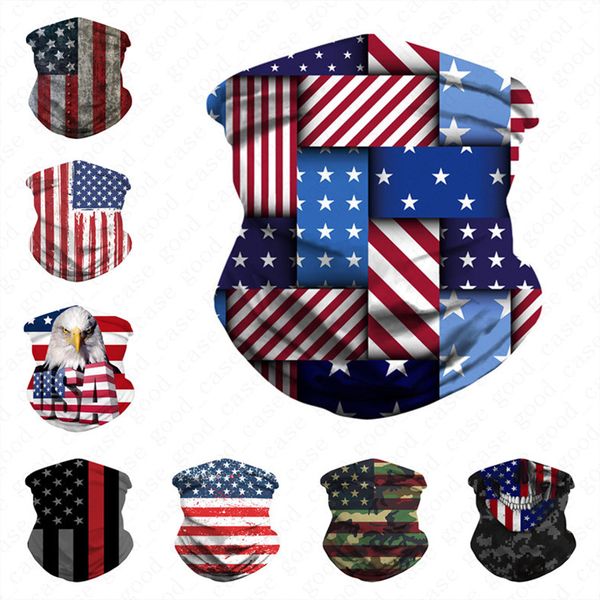 

америка национального флага printed face mask бандан дышащих многократный половина маска оголовье велоспорт уф защита от пыли маска d52707, Blue