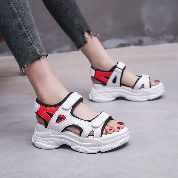 

women sandals 2020 new female shoes woman summer wedge comfortable sandals ladies slip-on flat women sandalias, Black