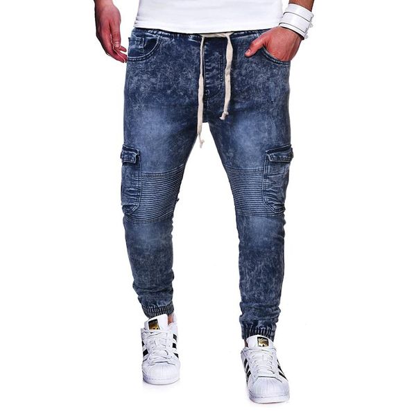 

men jeans pants men's denim leisure sport casual trousers jeans for men black dark blue new