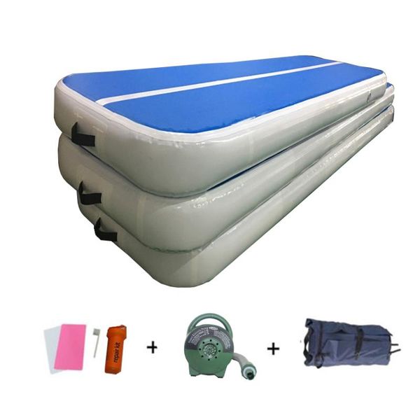 

3x2x0.3 inflatable air track mat gymnastics tumbling mat airtrack with air pump training yoga cheerleading mattress for home use