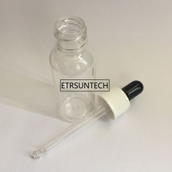 

30ml empty pet aluminum dropper oil essential bottle in refillable drop liquid pipette bottles f2131