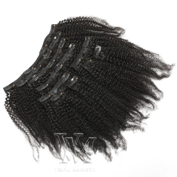 4A 4B 4C Afro Kinky Curly Clip In Hair weave Extensions модные мягкие гладкие шелковистые 100% натуральные черные бразильские девственные человеческие волосы