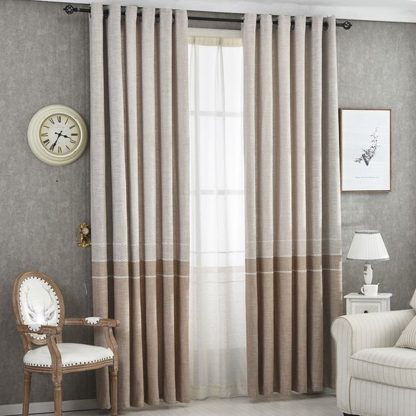 

simple modern cotton nordic wind shading curtains for living dining room bedroom