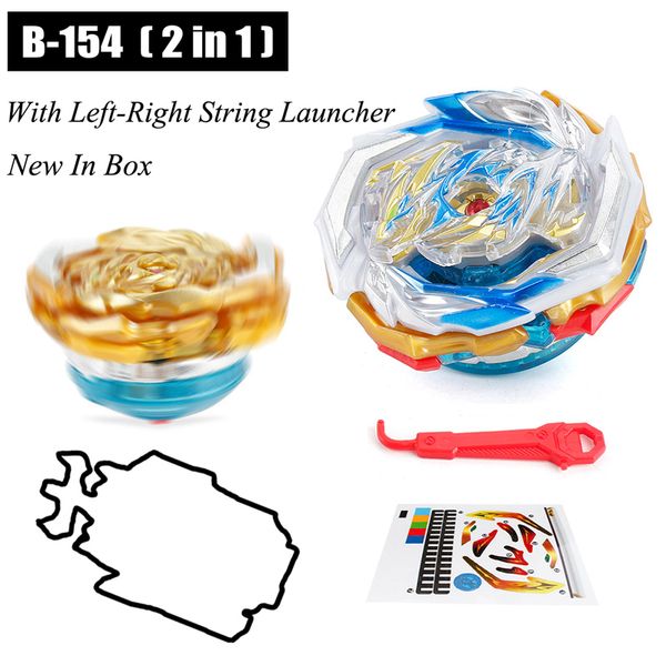

mksafn bayblade burst led electric accelerated b-154 2 in 1 dx booster imperial dragon.ig' metal spinner gyro with launcher box y200703