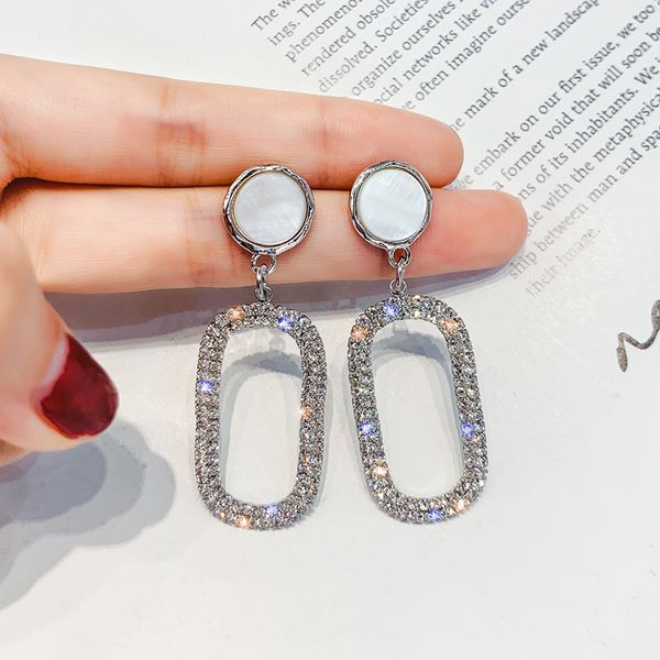 

s925 sterling silver needle кристалл сексуальные длинные серьги для ювелирных изделий женщины девушки моды, Golden;silver