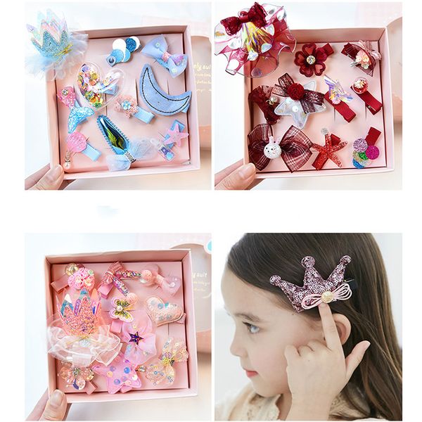 2019 Box Shiny Baby Girl Hair Clips Hair Accessories Set Kid