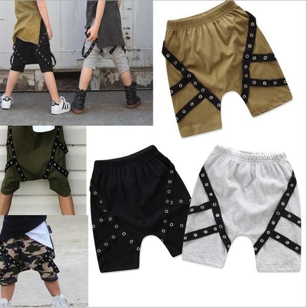 

kids baby clothes ins boys summer pants infant boutique shorts fashion casual shorts streetwear hip hop short trousers cotton pants b4426, Black