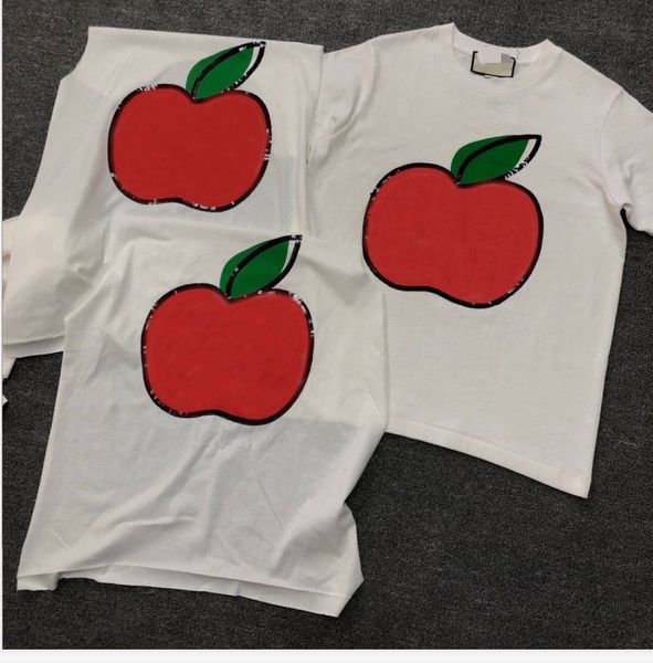 

2020 футболка для женщин дизайнер повседневная 2020 лето с коротким рукавом фрукты печати футболка мода женская футболка sl20011701, White