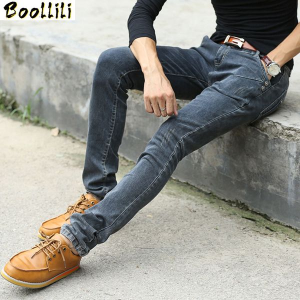 

2020 new vintage men slim fit jeans trousers designer business, Blue