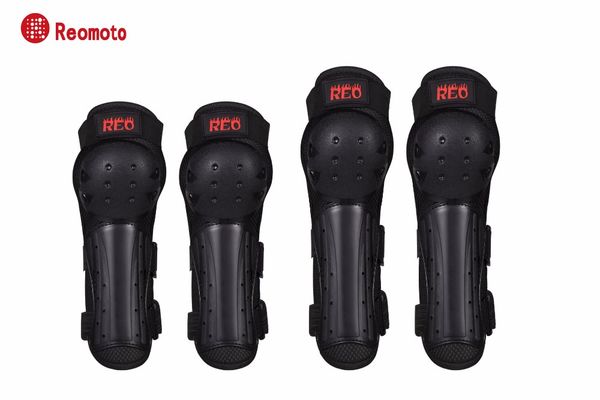 

reomoto motorcycle knee pads motocross off-road racing knee + elbow pads set comfortable moto motorcycle equipment, Black;gray