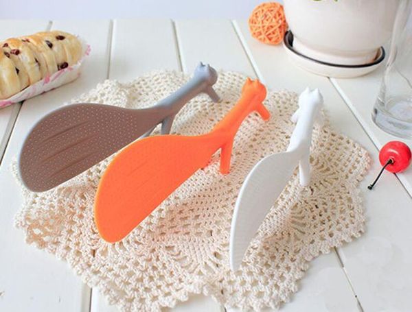 

lovely kitchen supplie squirrel shaped ladle non stick rice paddle meal spoon dhl 111