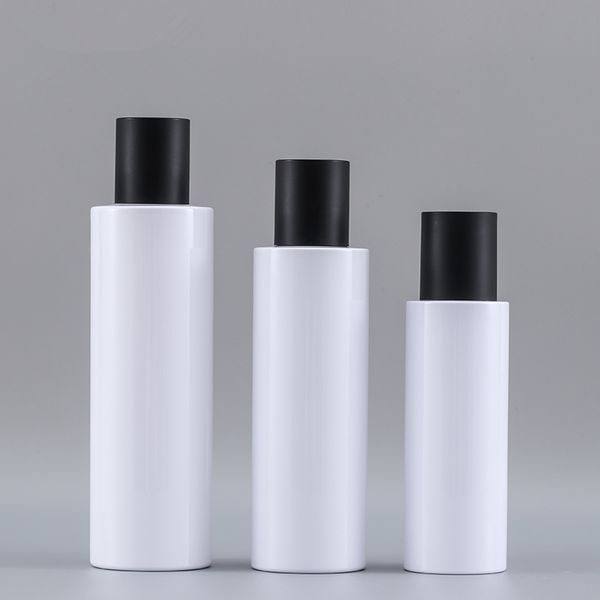 Bottiglia di plastica da 100 ml / 150 ml / 200 ml con tappo nero Kit da viaggio per contenitori cosmetici lozione per animali domestici portatile F3383