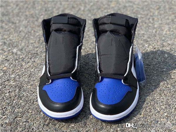 

air authentic 1 high og retro game royal basketball shoes black toe men sports sneakers with box