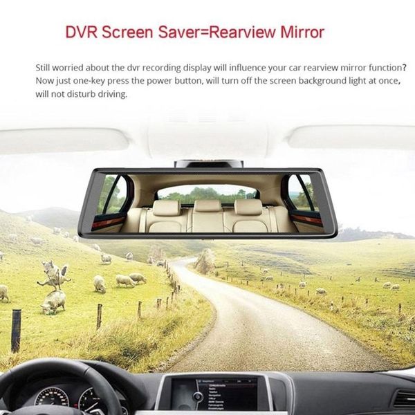 

rearview mirror 10.0" touch screen automobile data recorder car rearview monitor recorder camera universal touch screen sensors car dvr