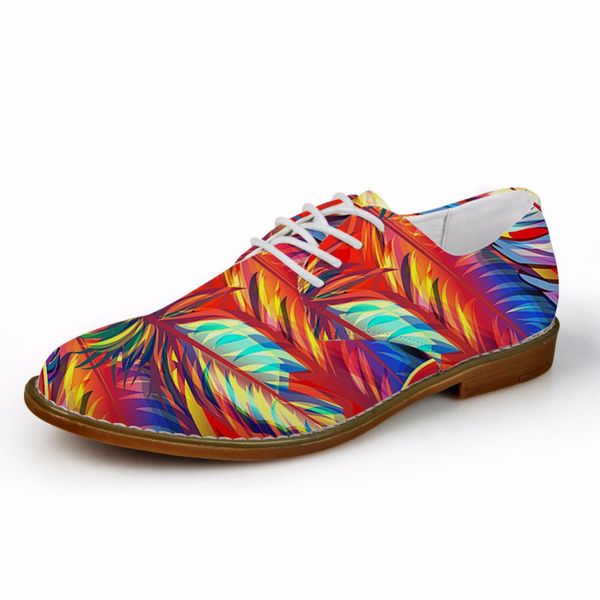 

customized colorful feather printing men's casual leather shoes fashion oxfords shoes man comfortable business dress men, Black