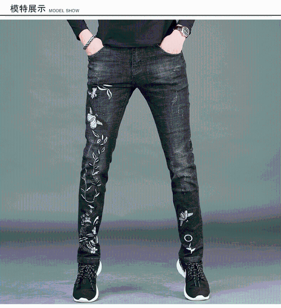 

w05453 fashion men's jeans 2020 runway european design party style men's clothing, Blue