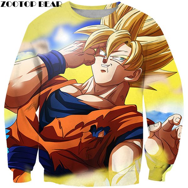 

sunny smile anime 3d printed men long sleeve sweatshirt casual pullover tee crewneck streetwear male shirts dropship, Black