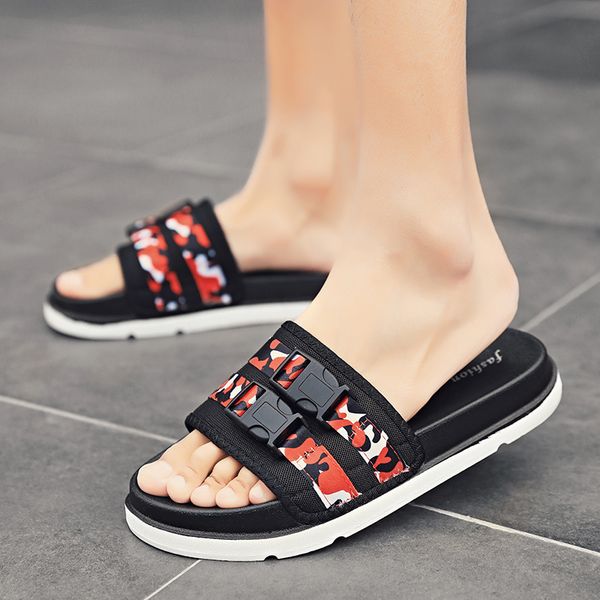 

2020new casual slippers men summer flip flops shoes sandals non-slip shoes men beach sandals slippers for, Black