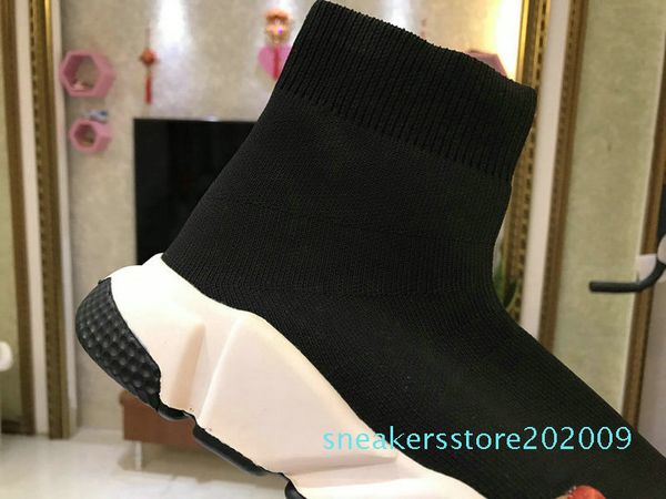 

2020 luxury sock shoes casual shoe speed trainer sneakers speed trainer sock runners black shoes men and women luxury shoe s09
