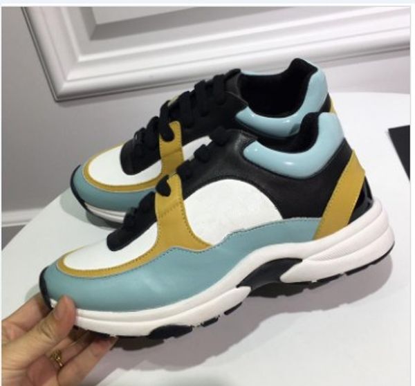 

Qualitynew luxury france brand uede leather ca ual hoe women de igner ca ual genuine fa hion mixed tenni color neaker wl181103010