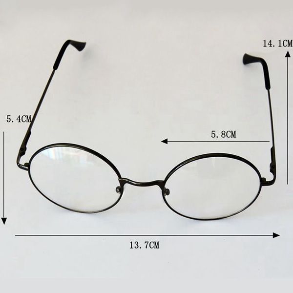 All'ingrosso-2018 la più nuova moda unisex retrò grande rotondo occhiali da vista trasparenti montatura in metallo vintage eyewe lenti trasparenti uomo donna occhiali