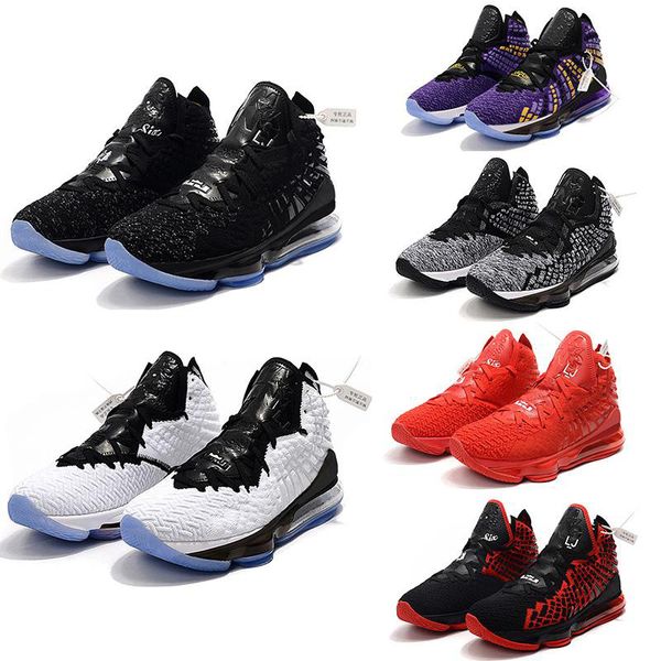 

мода мужская детская баскетбольная обувь равенство oreo bred lebron 17 battleknit дизайнерская подушка корзины спортивные кроссовки мужчины, Black