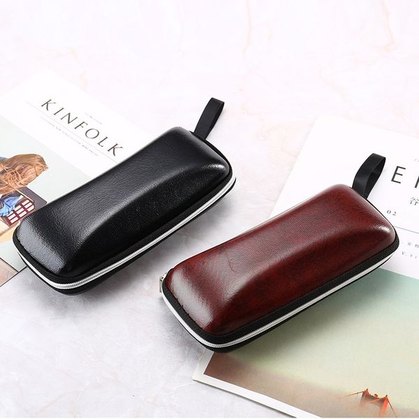 

zipper leather case sun case anti-pressure sunglasses sun glasses box zipper box