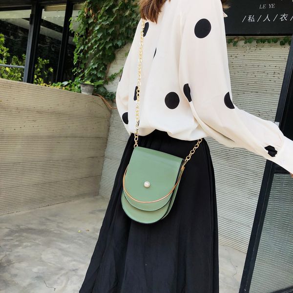 

women bags fashion leather one pearl crossbody chain handle shoulder schoudertas dames torebka damska shopper bolsa feminina