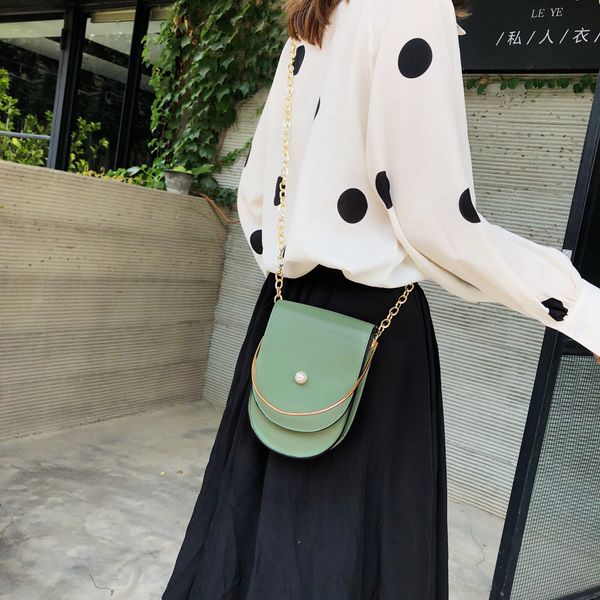 

women bags fashion leather one pearl crossbody chain handle shoulder schoudertas dames torebka damska shopper bolsa feminina