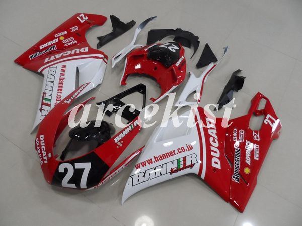 

новый abs инъекция полных обтекатели комплекты fit для ducati 848 evo 1098 1198 1198s 2007 2008 2009 2010 2011 2012 body набора пользователь