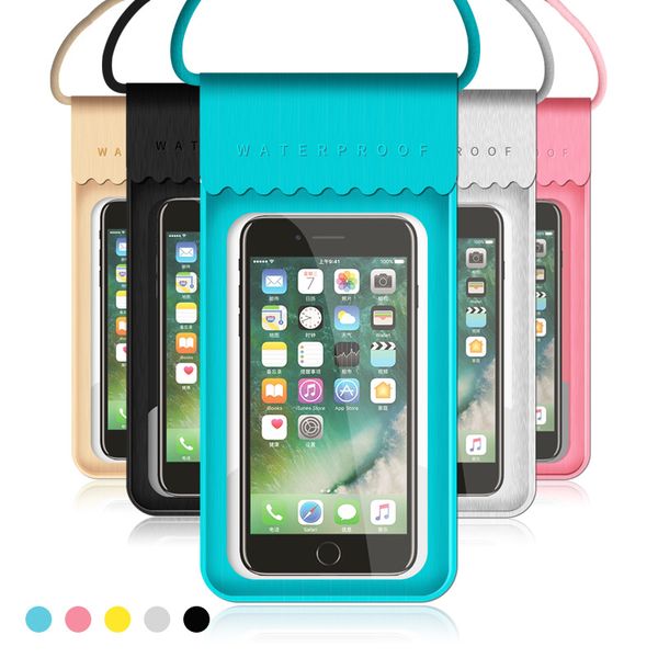 

outdoor diving waterproof cellphone bag pouch tpu leather swimming beaching mobile phone holder dry case for iphone samsung huawei