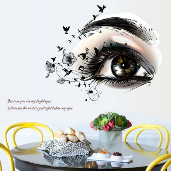 

big eye art wall sticker removable home decor