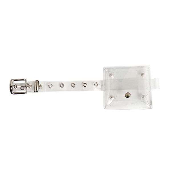 

small pvc belt bag transparent fanny pack women new fashion super mini clear waist bags, Red;black