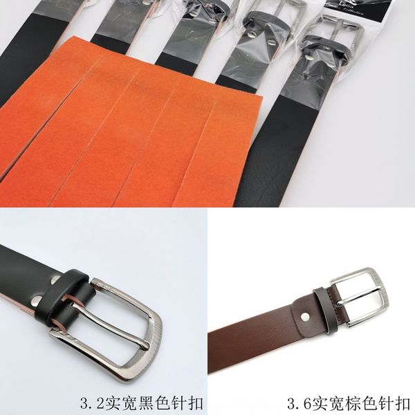 

men's super moving imitation leather conjoined alloy pin buckle construction workers middle-aged and belt belt elderly, Black;brown