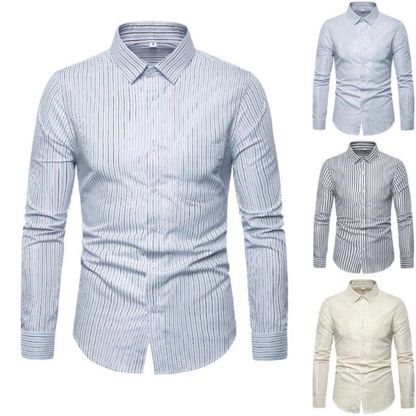 

men striped splicing pocket long sleeve shirt fashion long sleeve blouse short stylish formal casual tee blusa, White;black