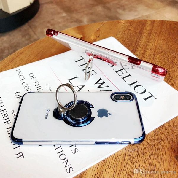 

phone case for iphone 11 pro max xr xs max car holder stand magnetic bracket case finger ring tpu back cover for iphone 8 7 6s plus
