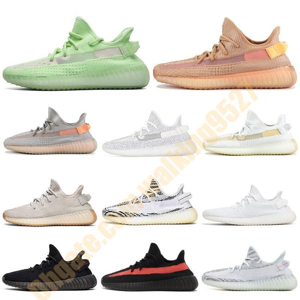 

gid glow in the dark clay true form hyperspace mens running shoes cream white zebra static women sport sneakers designer trainers size 5-13