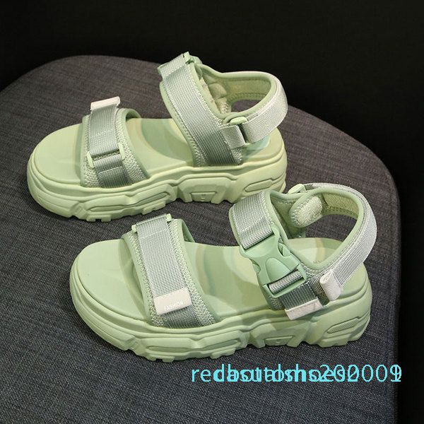 

beige heeled sandals shoes med increasing height 2020 summer espadrilles platform women heels wedge black medium ladies r01