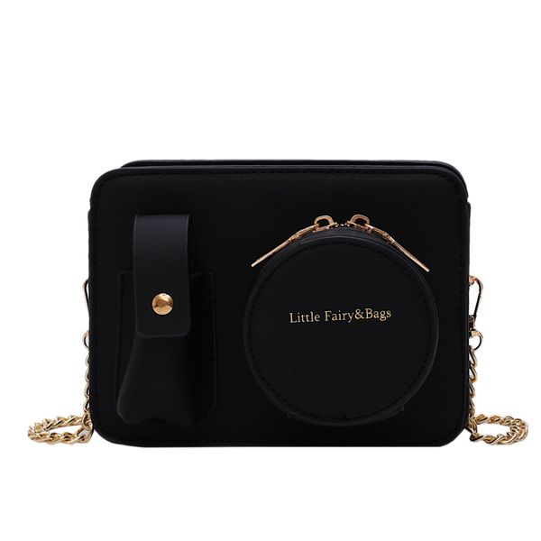 

fashion camera shape clutch shoulder bag outer bag chain ladies casual solid color messenger purse